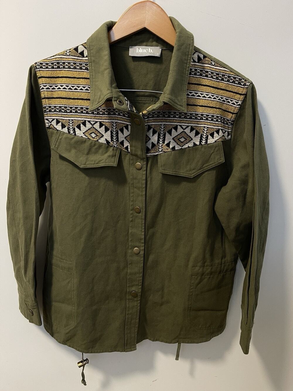 Blue B Collection Jacket Womens Large Aztec Western Green Color